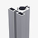 Das Bild zeigt das TRIAS Sichtschutz Anbaumodule FlexCorner in der Farbe Silber