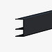 Das Bild zeigt das TRIAS ALU Abschlussprofil in der Farbe Schwarz