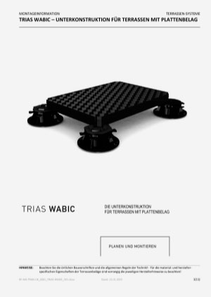 Montageanleitung TRIAS Wabic Terrassen-Unterkonstruktion für Platten
