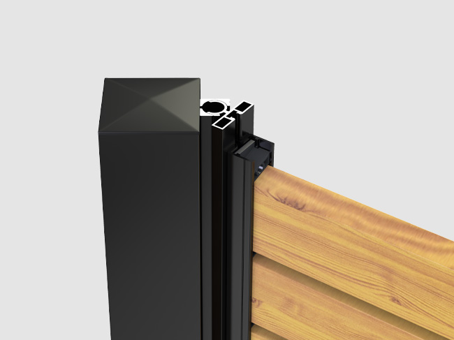Winkel-Module Trias Flex Corner an Sichtschutzpfosten