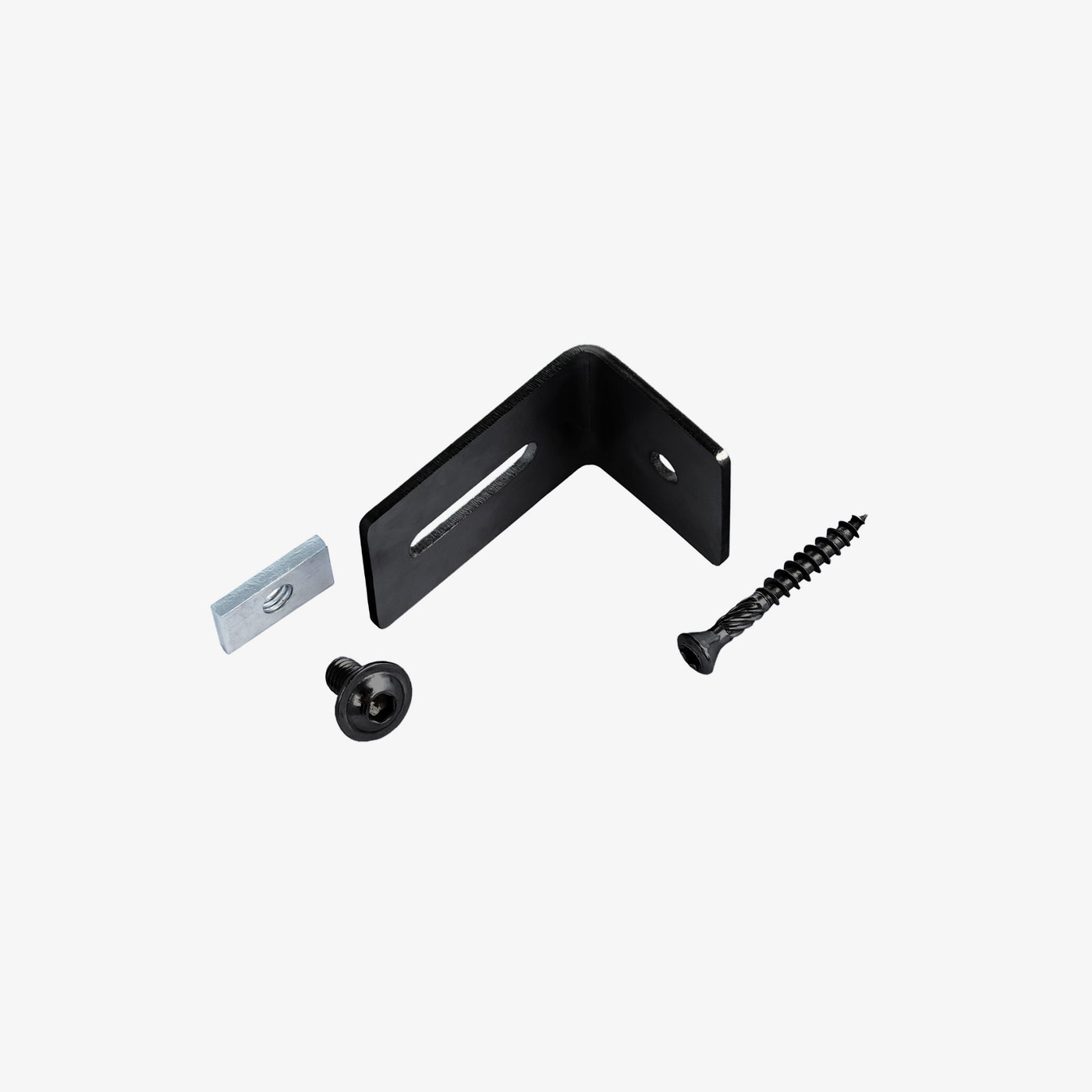 Produktbild – TRIAS Sichtschutz Haltewinkel in der Farbe Schwarz