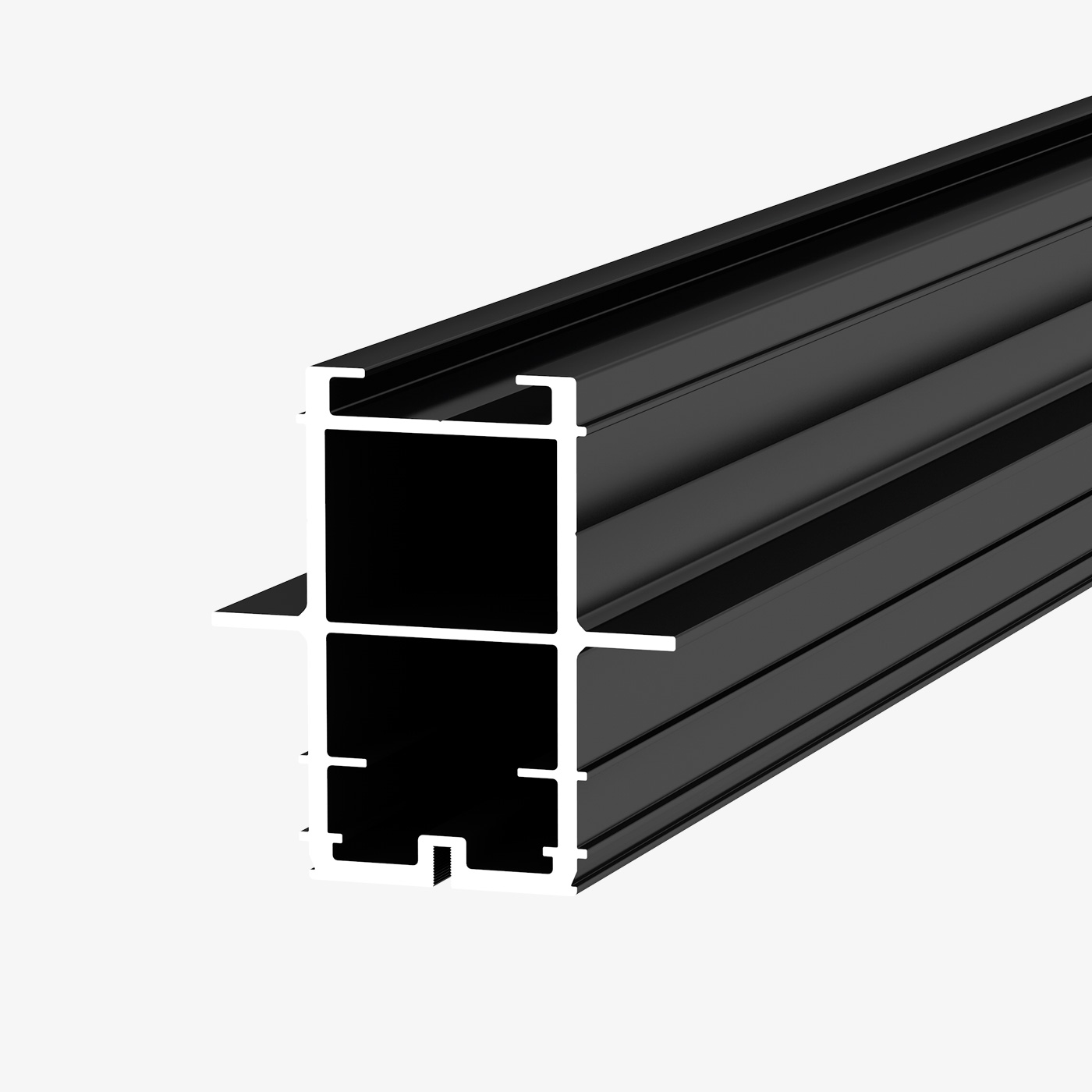 Das Bild zeigt das Terrassenprofil TRIAS ALU Ultra in der Farbe Schwarz