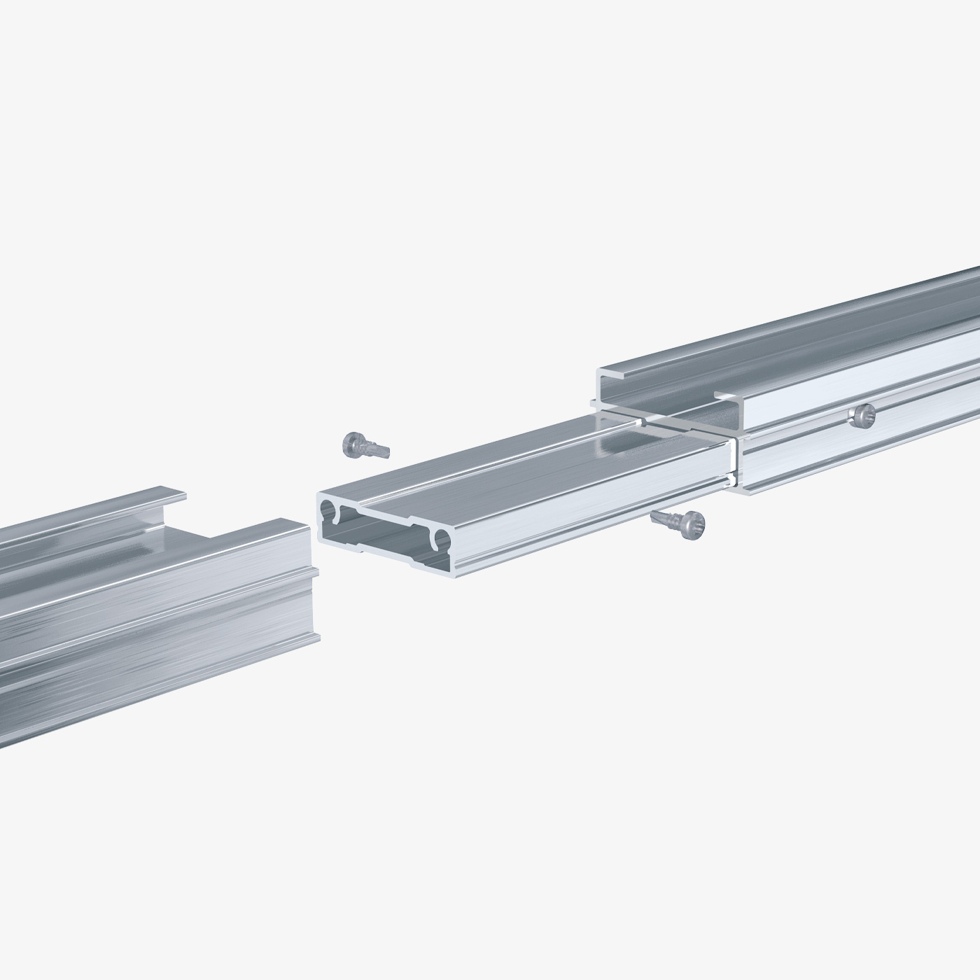 Das Bild zeigt den Montageaufbau für den TRIAS ALU Slim Connector-L