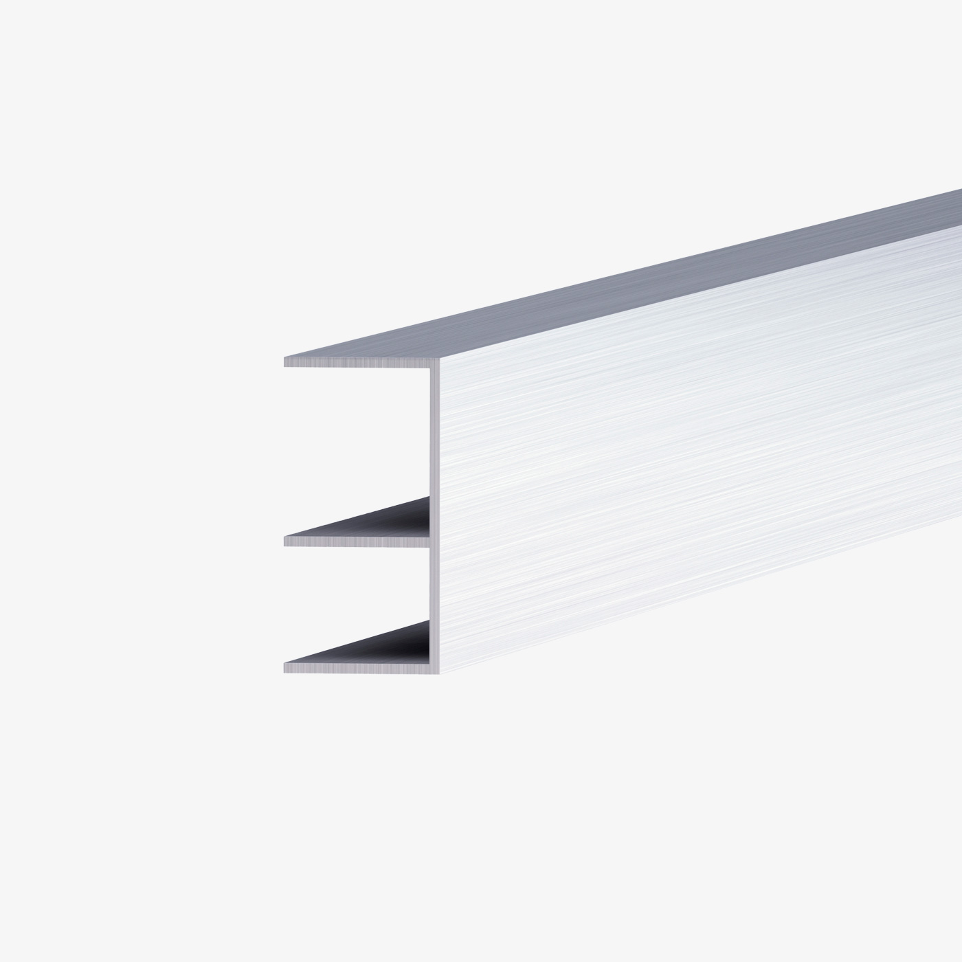 Das Bild zeigt das TRIAS ALU Abschlussprofil in der Farbe Silber