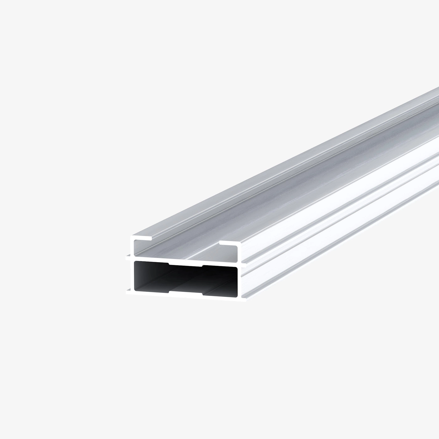 Das Bild zeigt das Terrassenprofil TRIAS ALU Slim in der Farbe Blank