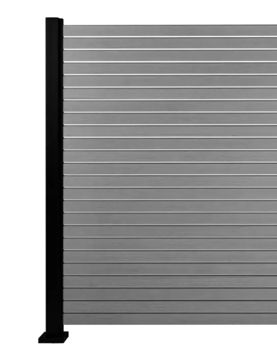 TRIAS Sichtschutz Rhombus Alu in Holzoptik