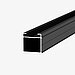 Das Bild zeigt das Terrassenprofil TRIAS ALU Basic in der Farbe Black