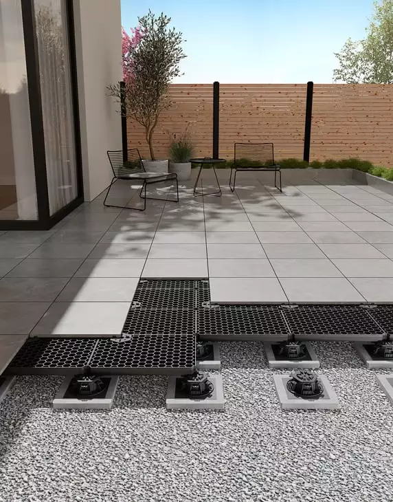 Terrassen-Unterkonstruktion Trias Wabic für Terrassenplatten