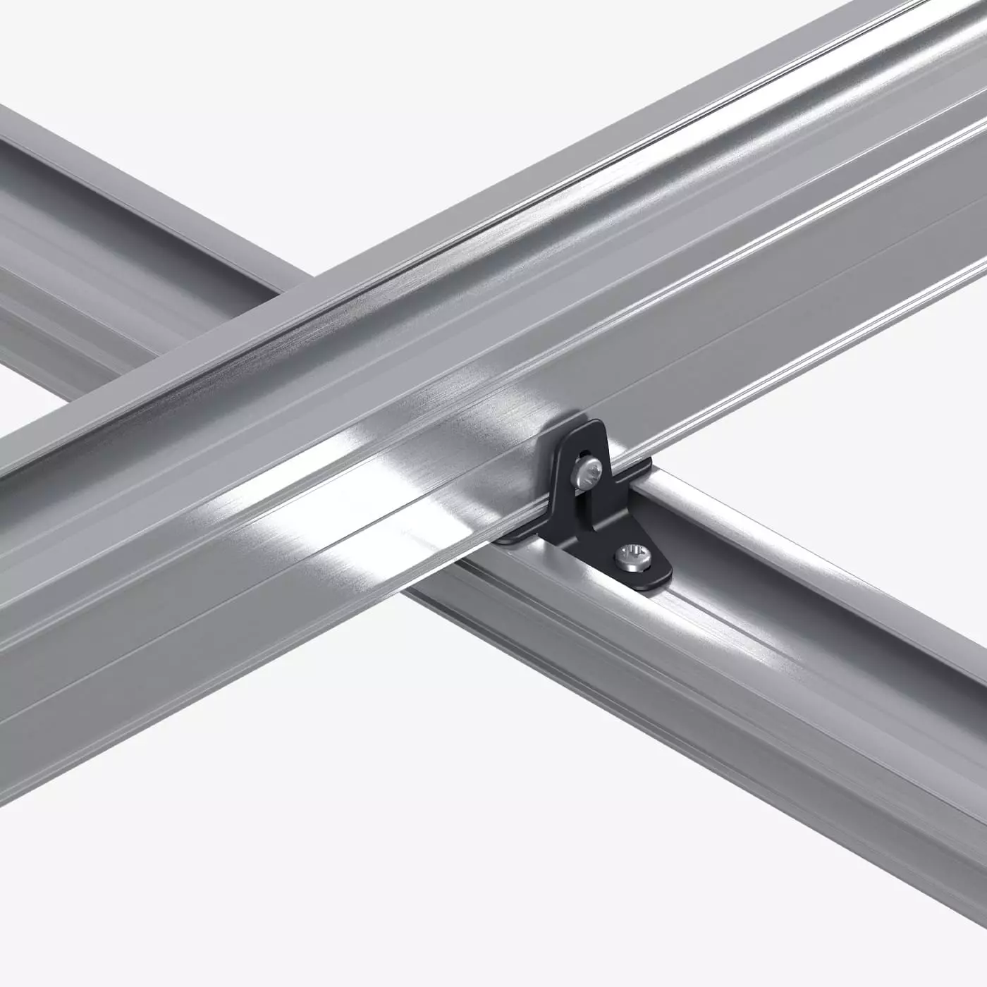 Montage Detailausschnitt – TRIAS ALU Connector-X Flex in Terrassenunterkonstruktion TRIAS ALU