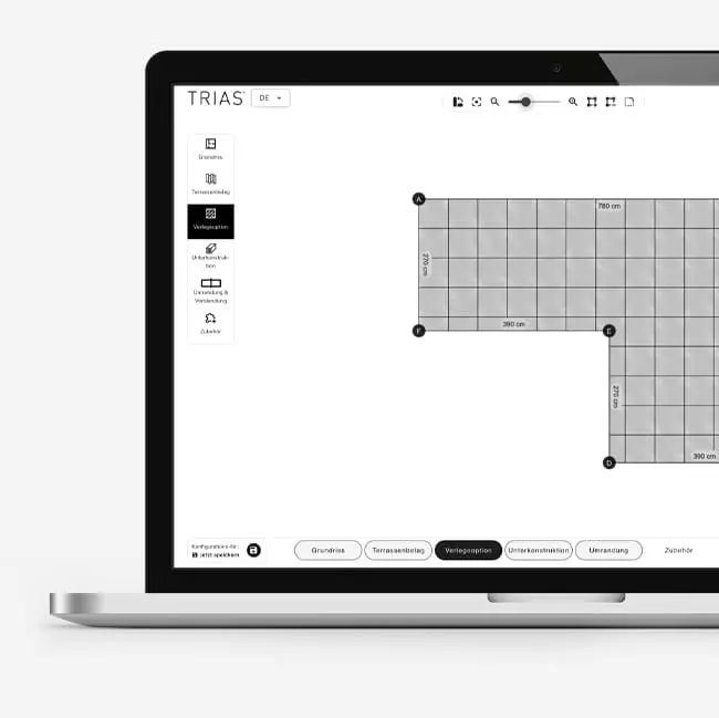 Laptop mit dem TRIAS Online-Konfigurator