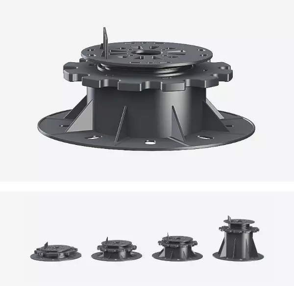 TRIAS Stelzlager Plus: Stufenloser Höhenausgleich von 18 - 220 mm