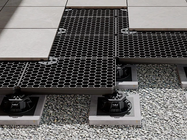 Terrassen-Unterkonstruktion Trias Wabic für Plattenbelag