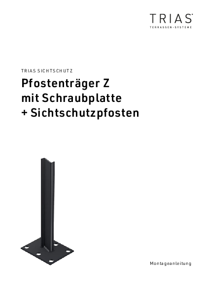 Montageanleitung Pfostenträger Z