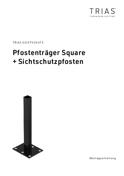 Montageanleitung Pfostenträger Square