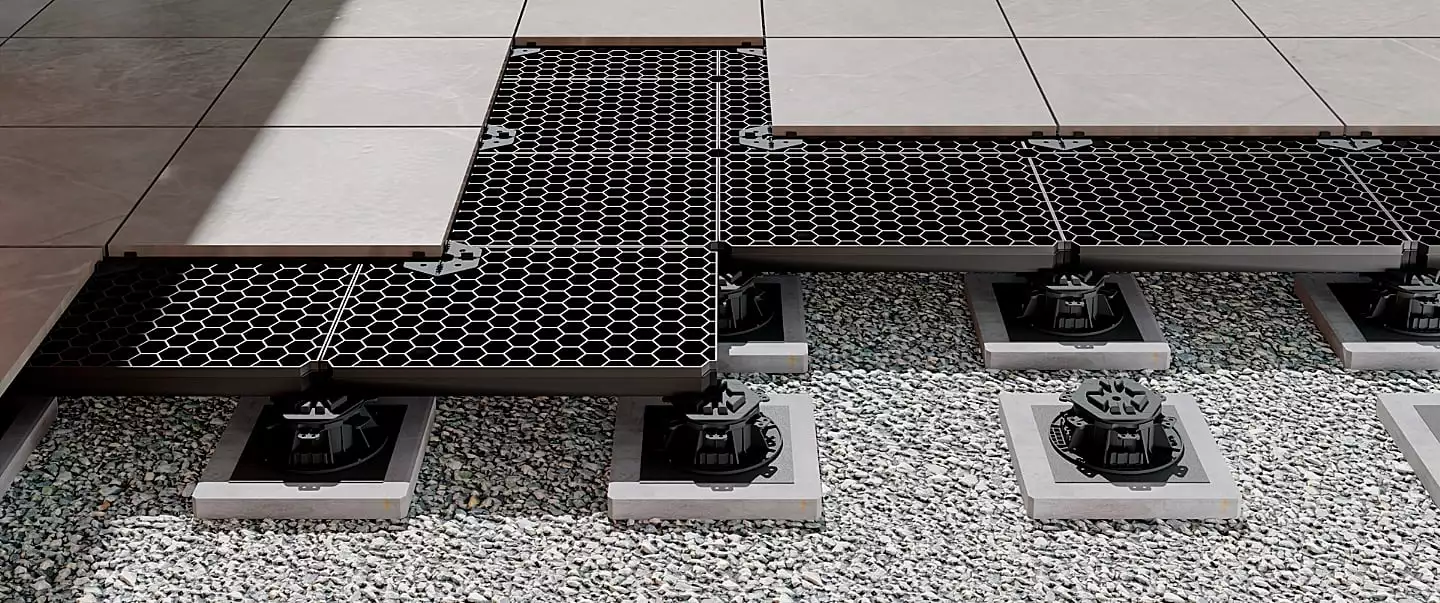 Terrassen-Unterkonstruktion Trias Wabic für Platten