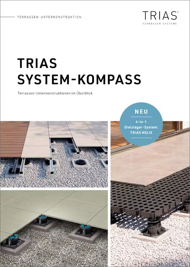 Titelbild des TRIAS System-Kompass Terrassen Unterkonstruktion im Überblick