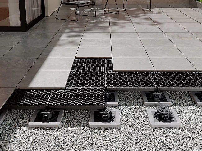 Terrassen-Unterkonstruktion für Fliesen | TRIAS Wabic