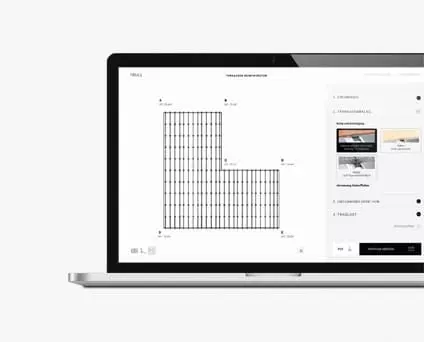 Das Bild zeigt den TRIAS Terrassen-Konfigurator