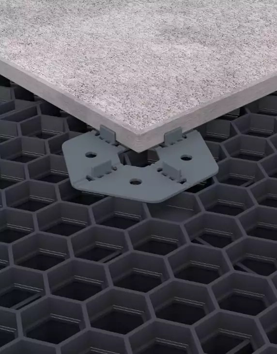 Terrassen-Unterkonstruktion Trias Wabic Board und X-Pad