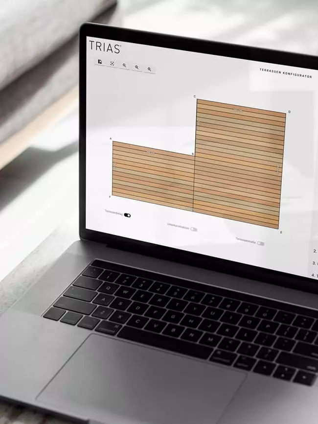 Laptop mit dem TRIAS Online-Konfigurator